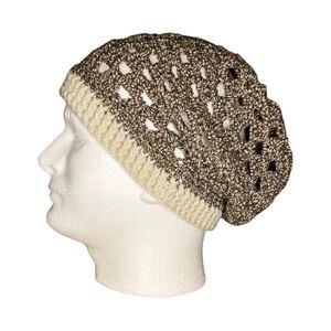 HANDMADE Crocheted Variegated Slouchy Beanie Hat